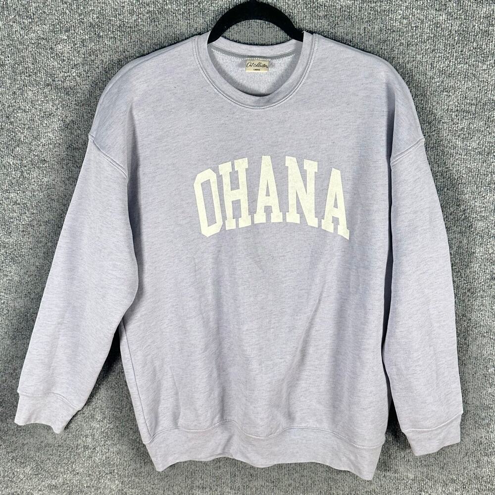 Oat Collective lavender crewneck sweatshirt OHANA Large